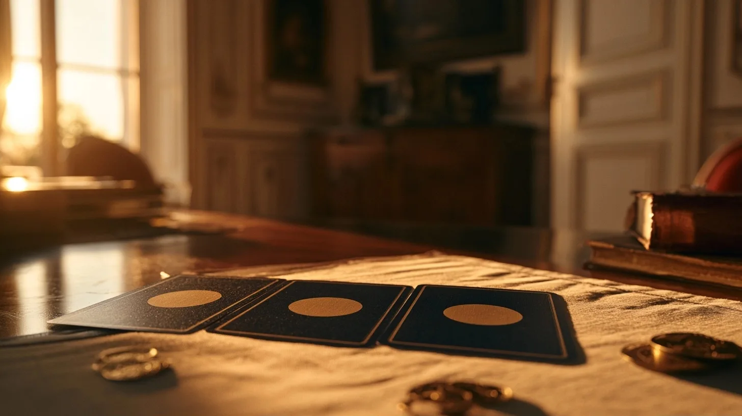 Le Soleil dans l’Oracle Gé, symbolisé par une lumière dorée sur des cartes originales