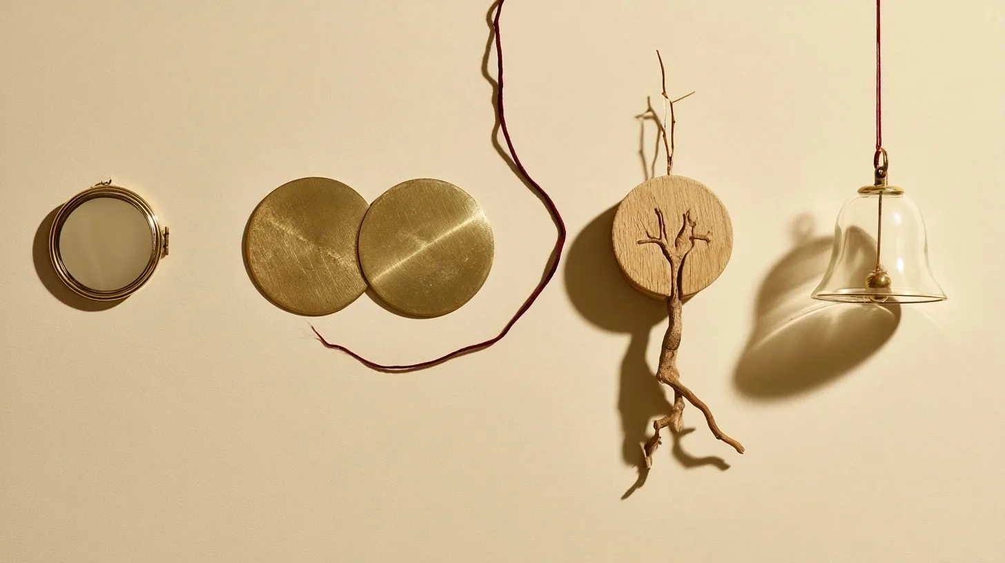 Quatre objets symboliques représentent perception, faits, autre lecture et clarification